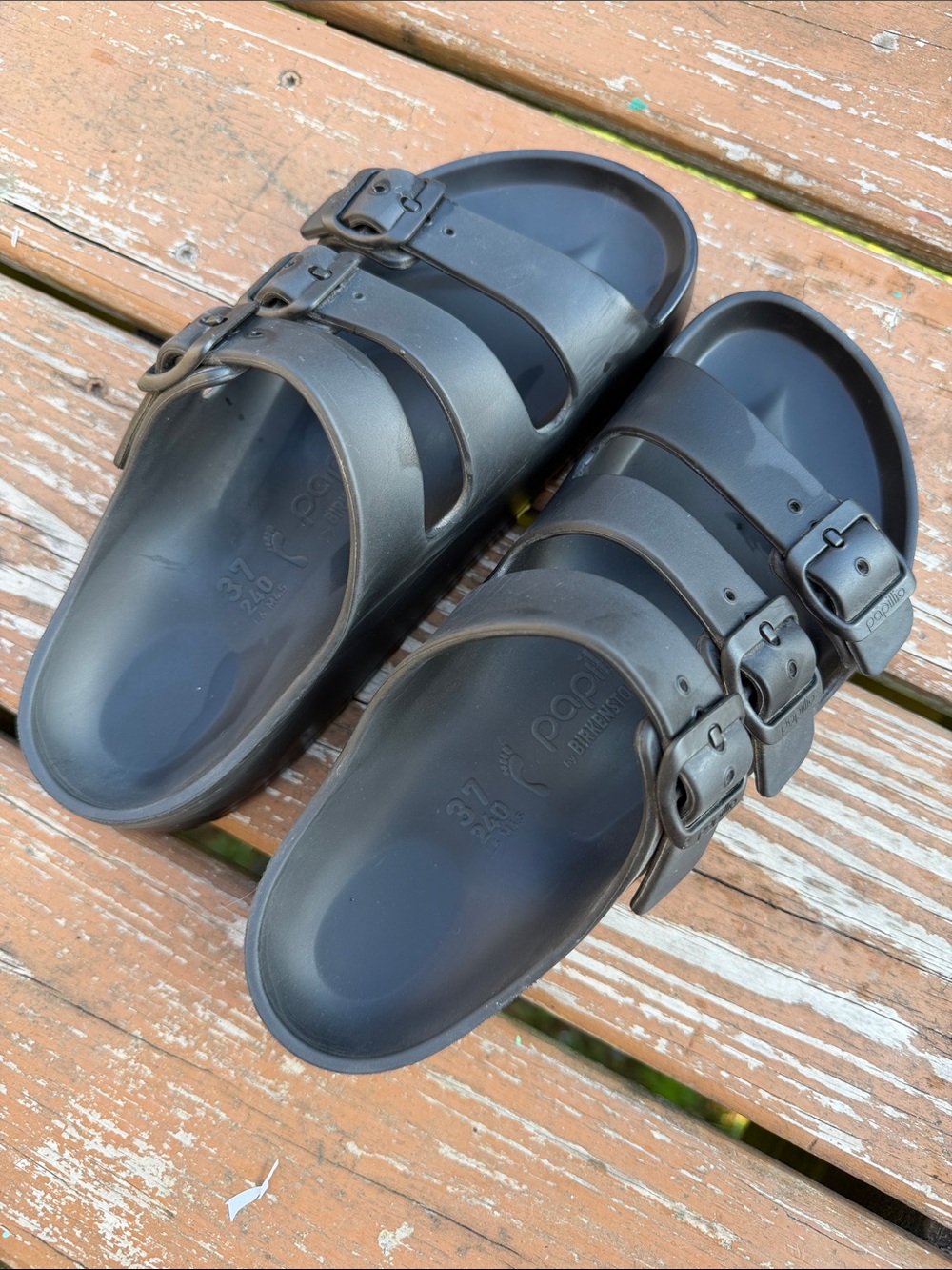 Birkenstock Black Triple-Buckle Platform Sandal